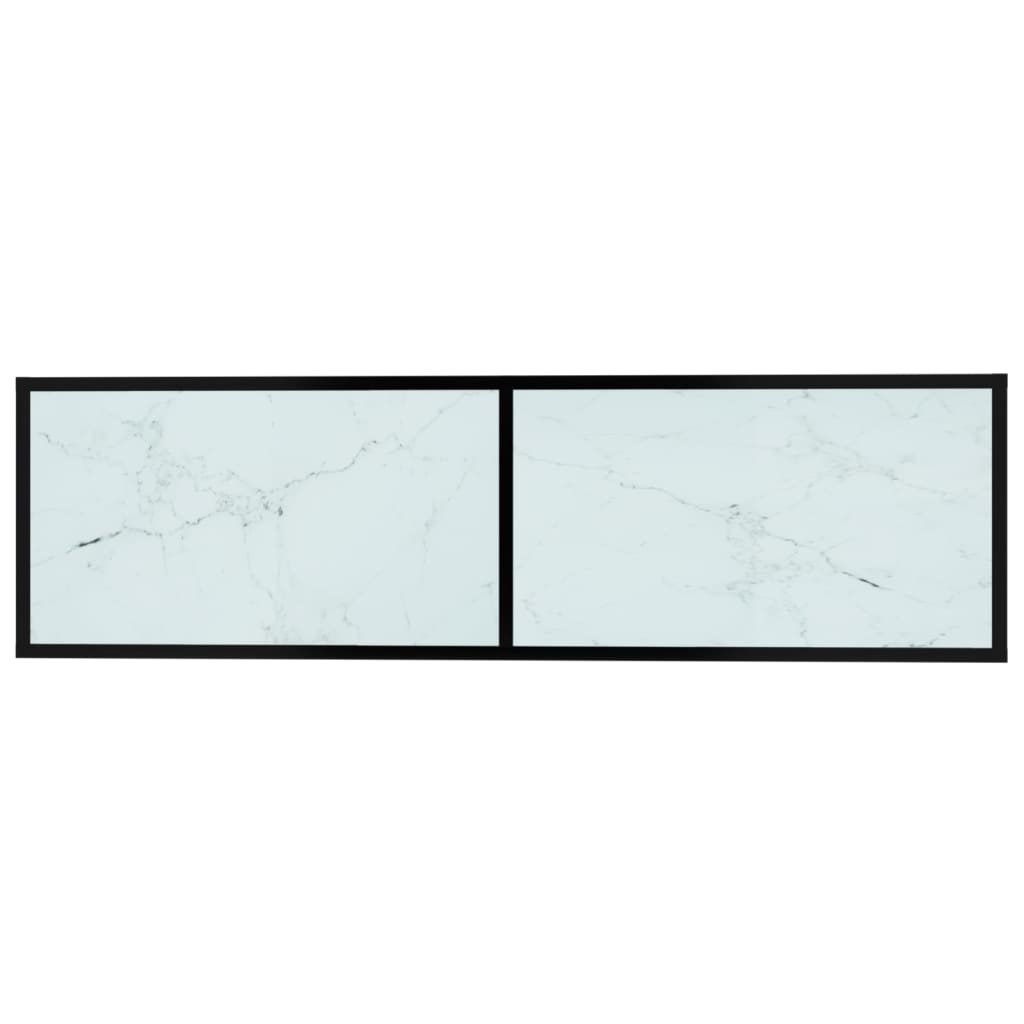 Tv-Meubel 140X40X40,5 Cm Gehard Glas Witmarmerkleurig 140 x 40 x 40.5 cm Zwart en witmarmer