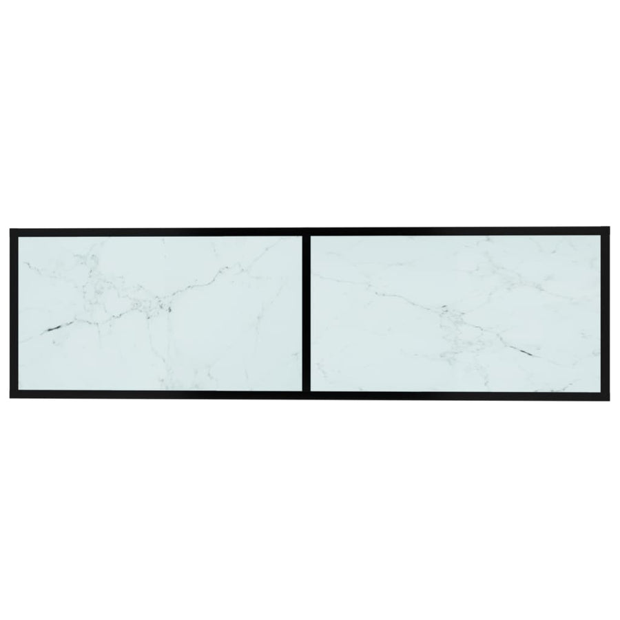 Tv-Meubel 140X40X40,5 Cm Gehard Glas Witmarmerkleurig 140 x 40 x 40.5 cm Zwart en witmarmer