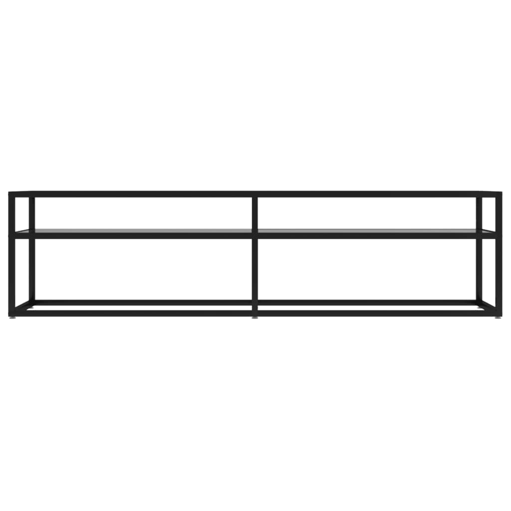 Tv-Meubel 60X40X40,5 Cm Gehard Glas 160 x 40 x 40.5 cm Zwart en transparant