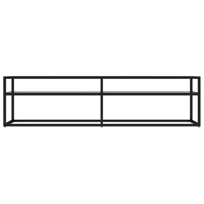 Tv-Meubel 60X40X40,5 Cm Gehard Glas 160 x 40 x 40.5 cm Zwart en transparant