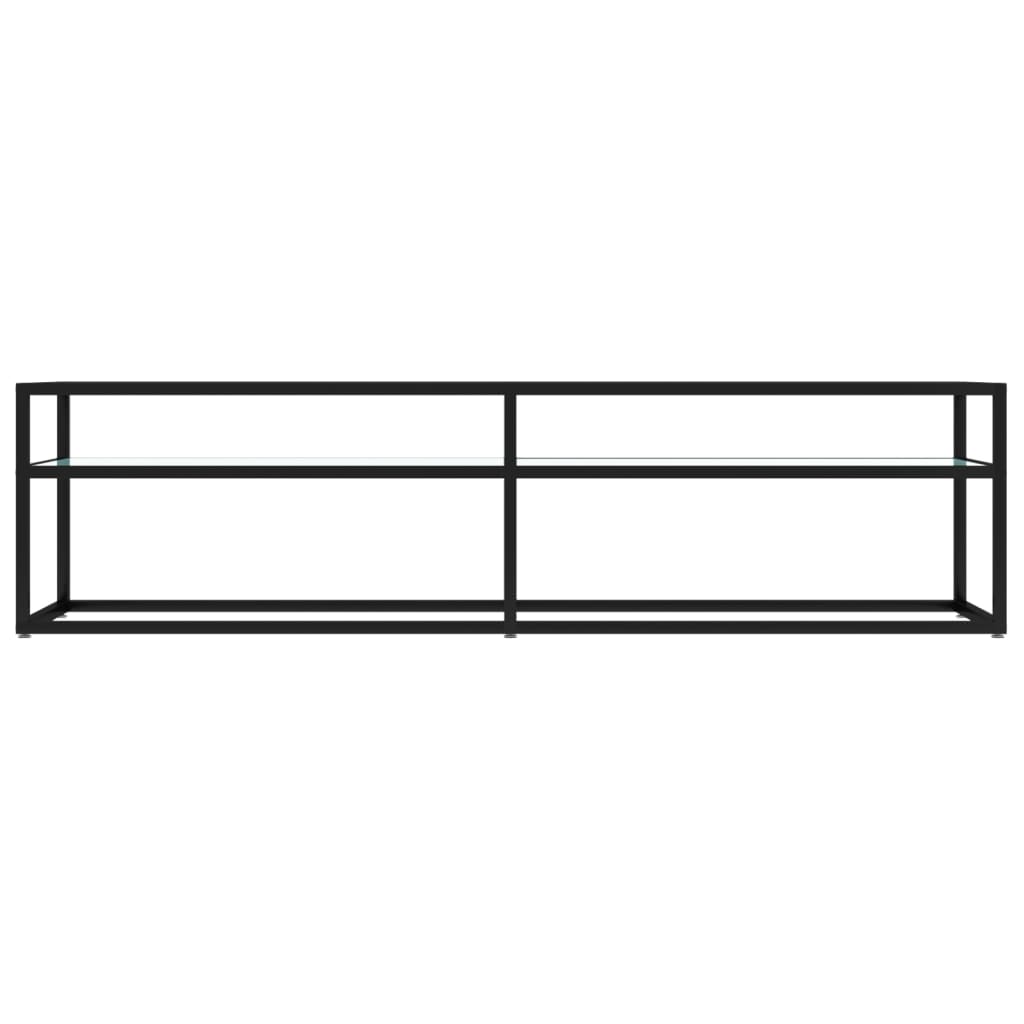 Tv-Meubel 160X40X40,5 Cm Gehard Glas Witmarmerkleurig