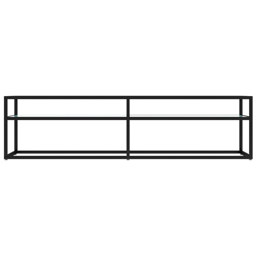 Tv-Meubel 160X40X40,5 Cm Gehard Glas Witmarmerkleurig