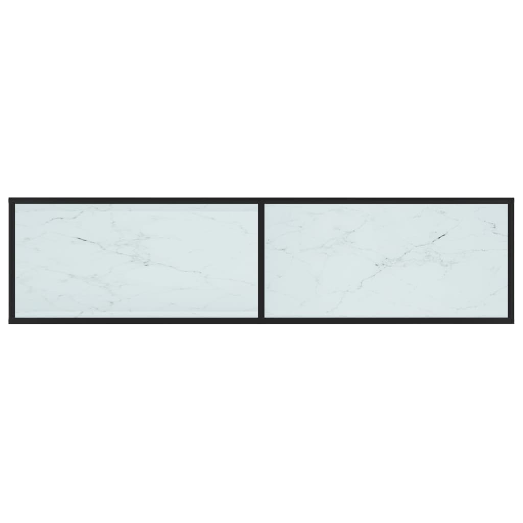 Tv-Meubel 160X40X40,5 Cm Gehard Glas Witmarmerkleurig