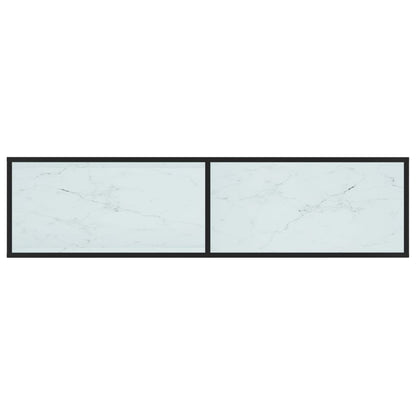 Tv-Meubel 160X40X40,5 Cm Gehard Glas Witmarmerkleurig