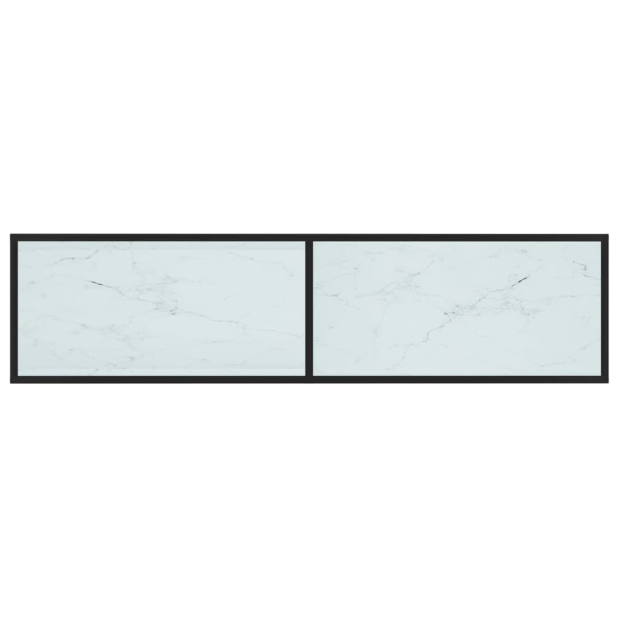 Tv-Meubel 160X40X40,5 Cm Gehard Glas Witmarmerkleurig