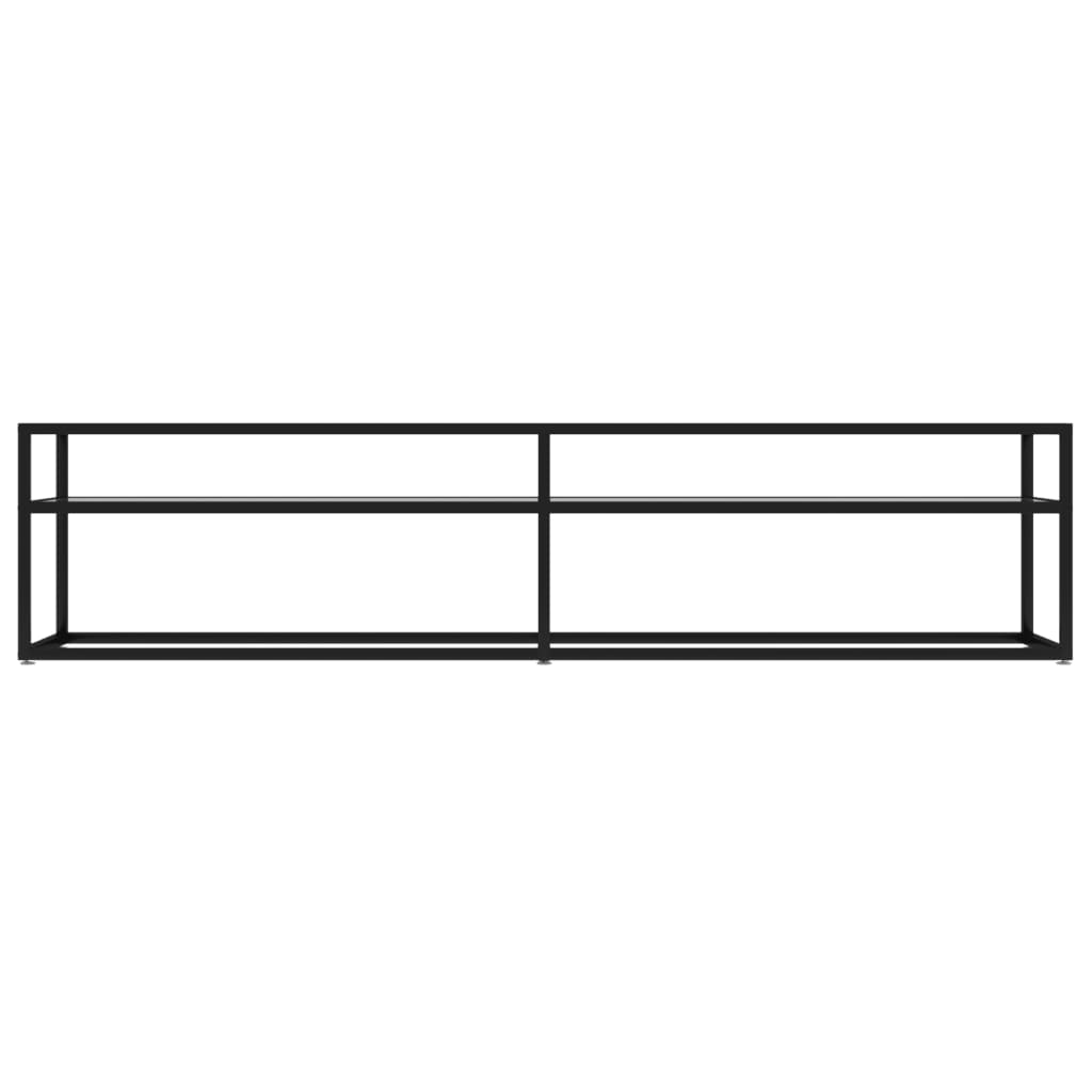 Tv-Meubel 80X40X40,5 Cm Gehard Glas 180 x 40 x 40.5 cm Zwart en transparant