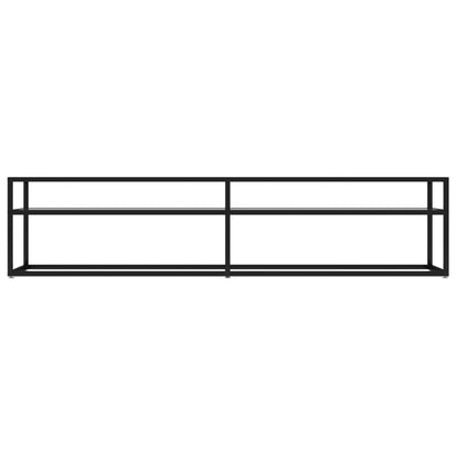 Tv-Meubel 80X40X40,5 Cm Gehard Glas 180 x 40 x 40.5 cm Zwart en transparant
