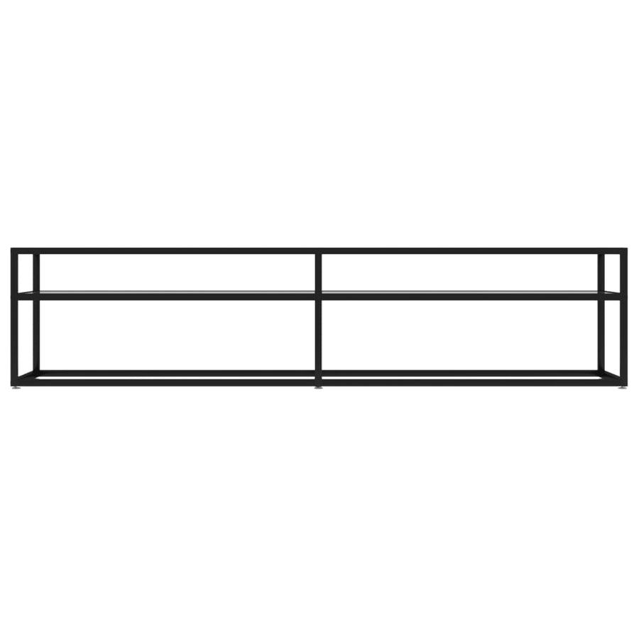 Tv-Meubel 80X40X40,5 Cm Gehard Glas 180 x 40 x 40.5 cm Zwart en transparant