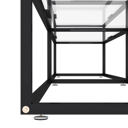 Tv-Meubel 80X40X40,5 Cm Gehard Glas 180 x 40 x 40.5 cm Zwart en transparant