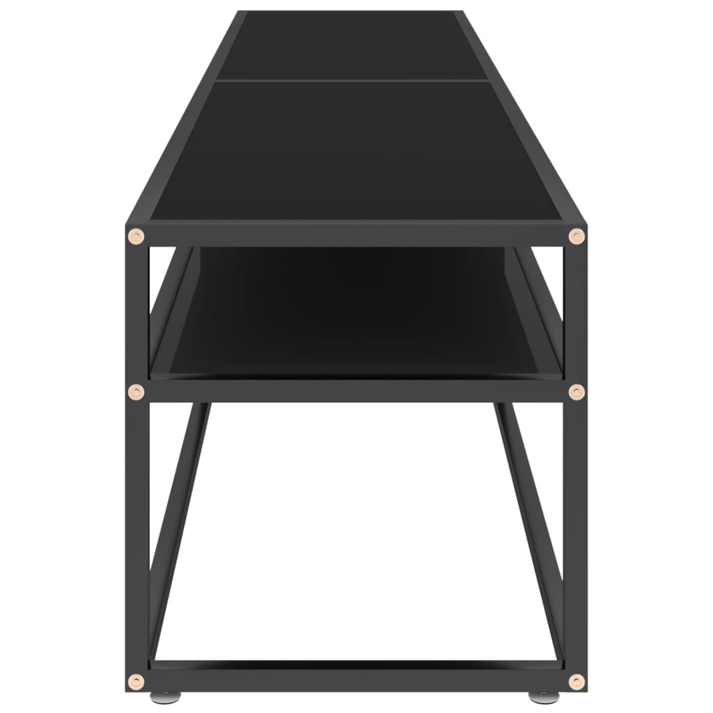 Tv-Meubel 80X40X40,5 Cm Gehard Glas 180 x 40 x 40.5 cm Zwart