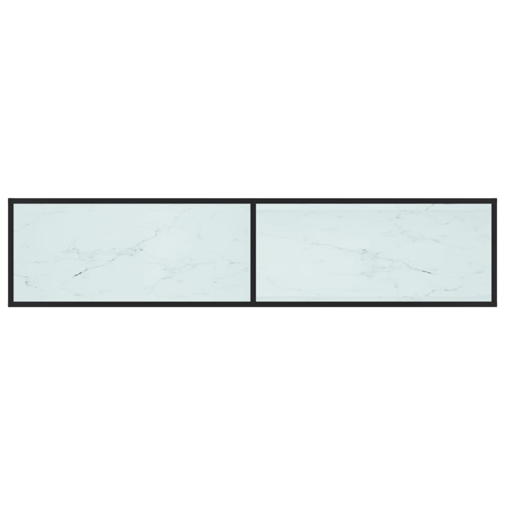 Tv-Meubel 180X40X40,5 Cm Gehard Glas Witmarmerkleurig 180 x 40 x 40.5 cm Zwart en witmarmer