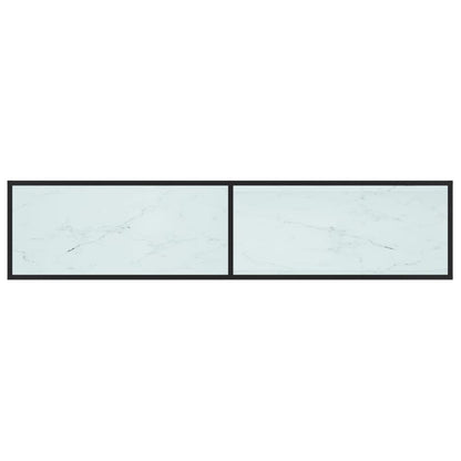 Tv-Meubel 180X40X40,5 Cm Gehard Glas Witmarmerkleurig 180 x 40 x 40.5 cm Zwart en witmarmer