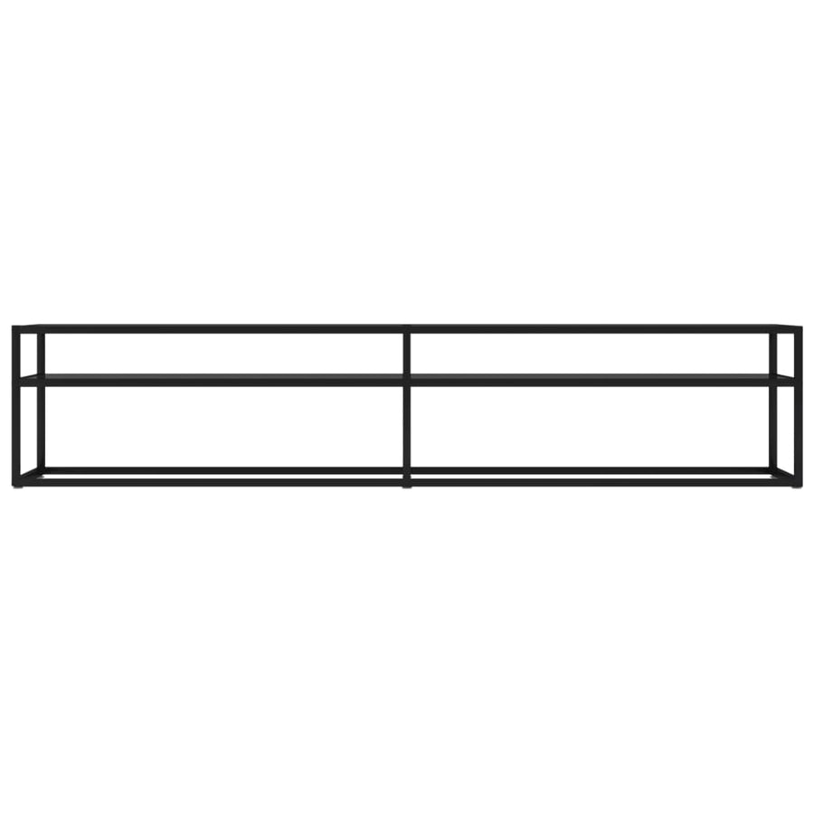 Tv-Meubel 200X40X40,5 Cm Gehard Glas 200 x 40 x 40.5 cm Zwart