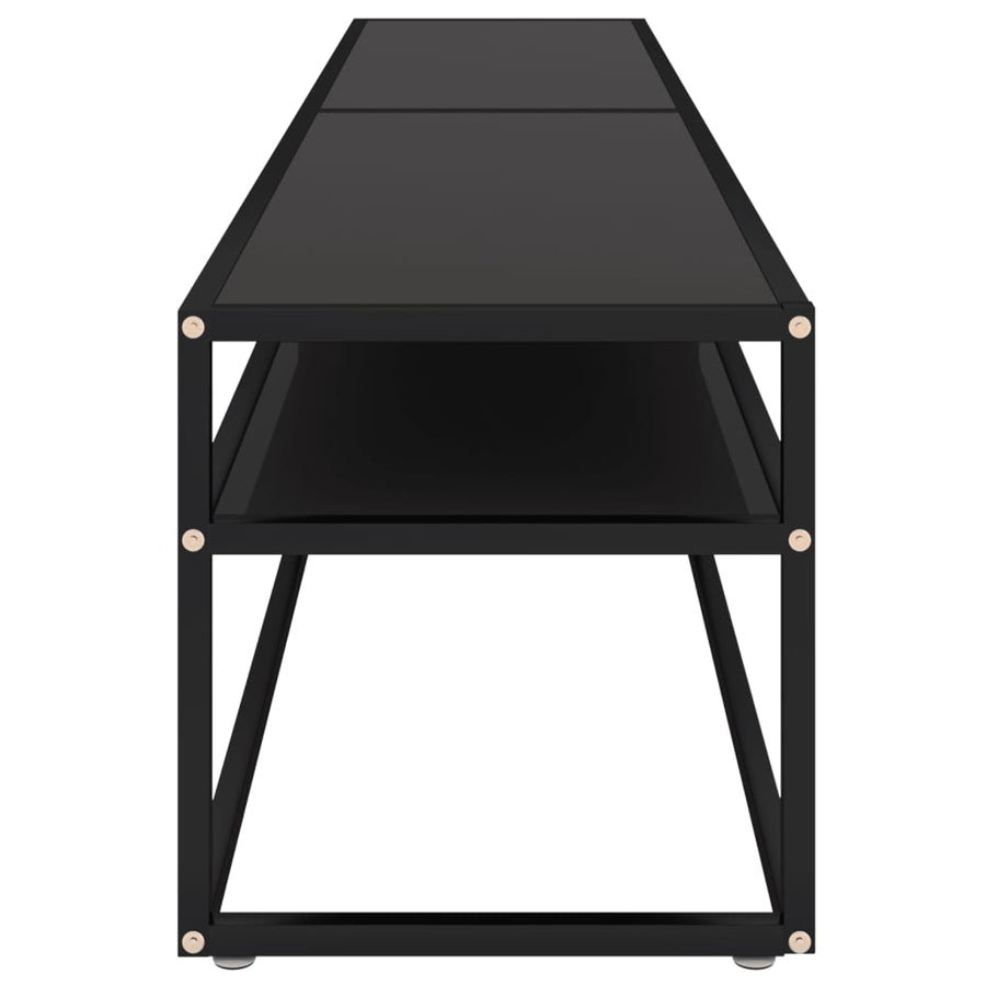 Tv-Meubel 200X40X40,5 Cm Gehard Glas 200 x 40 x 40.5 cm Zwart