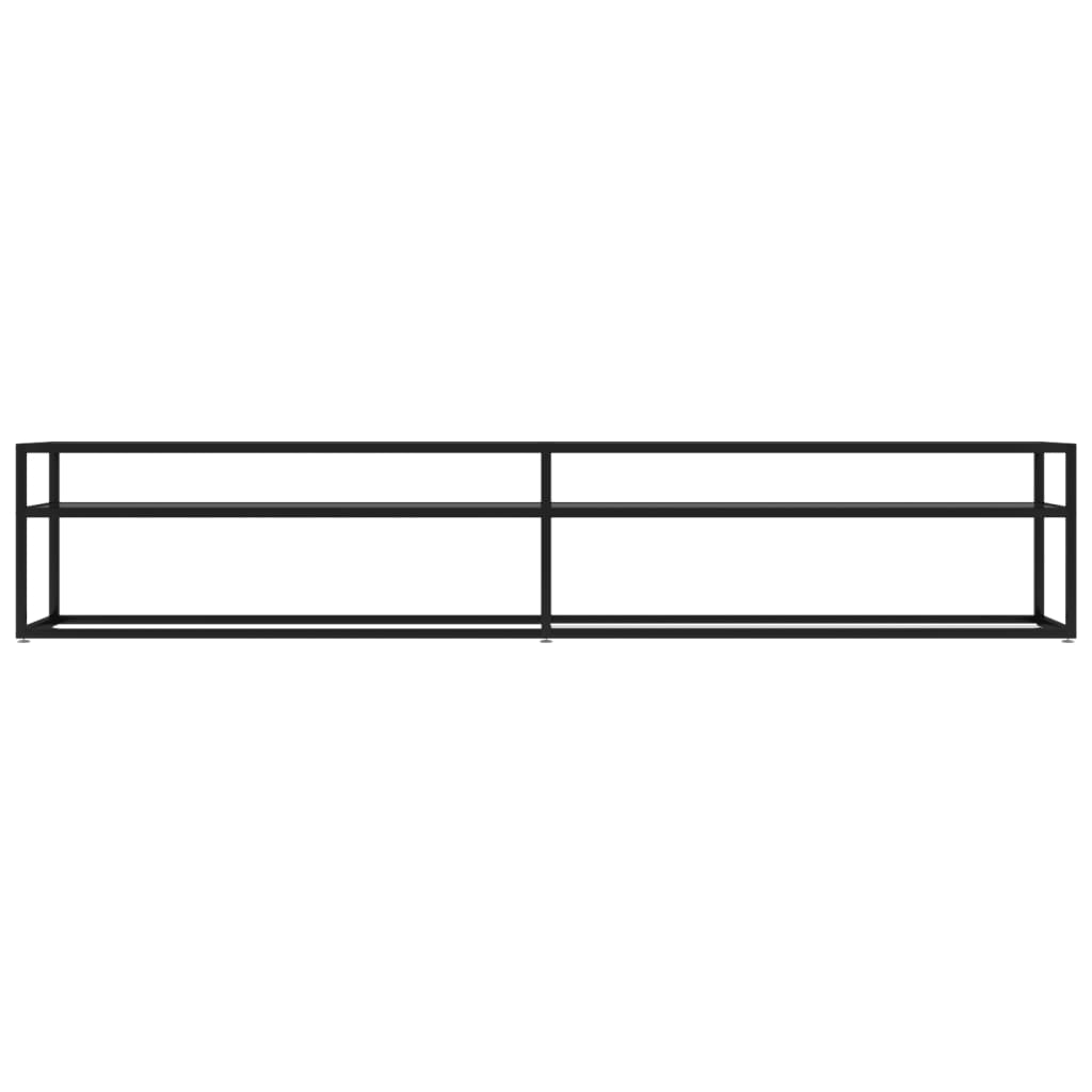 Tv-Meubel 220X40X40,5 Gehard Glas Zwart 1 220 x 40 x 40.5 cm