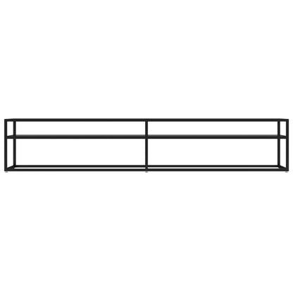 Tv-Meubel 220X40X40,5 Gehard Glas Zwart 1 220 x 40 x 40.5 cm