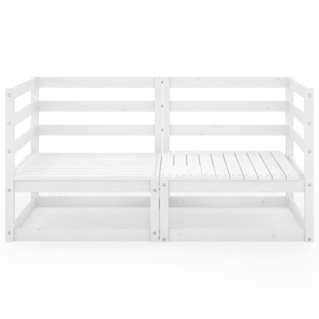 Tuinbank 2-Zits Massief Grenenhout Nee Wit