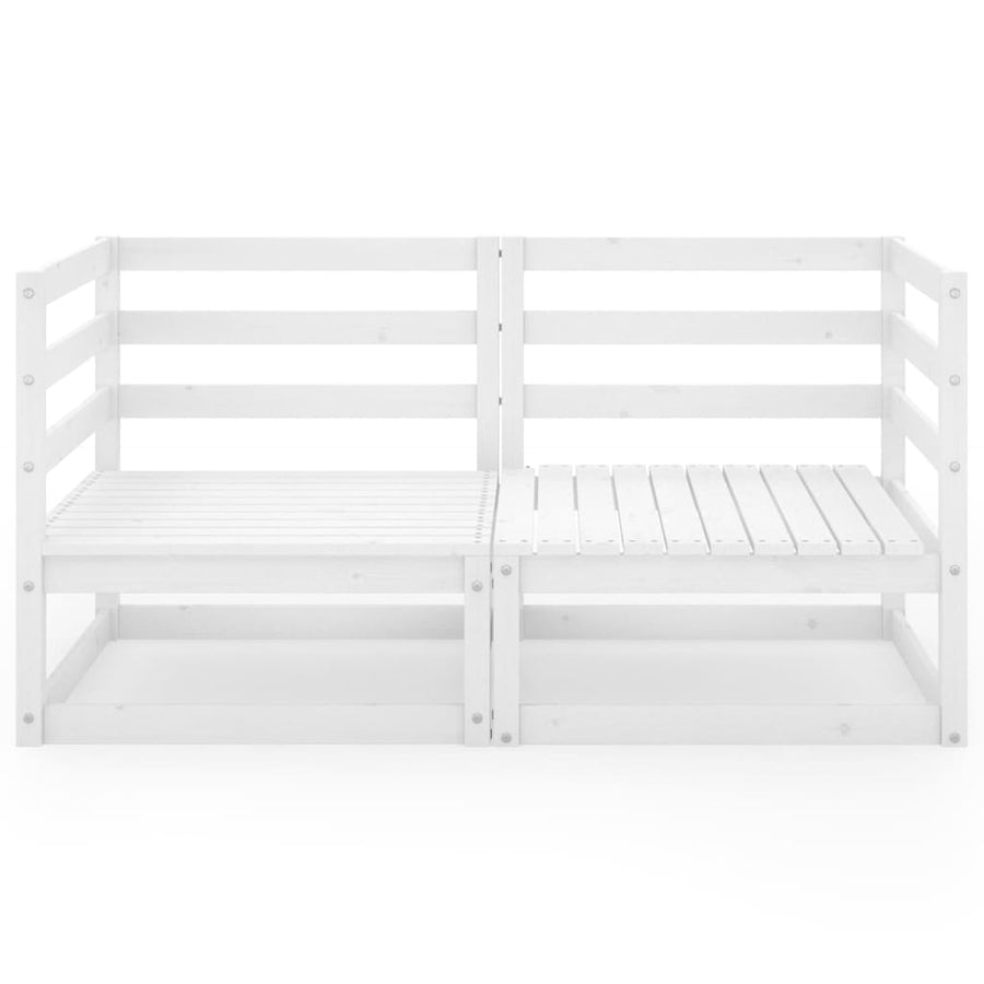 Tuinbank 2-Zits Massief Grenenhout Nee Wit