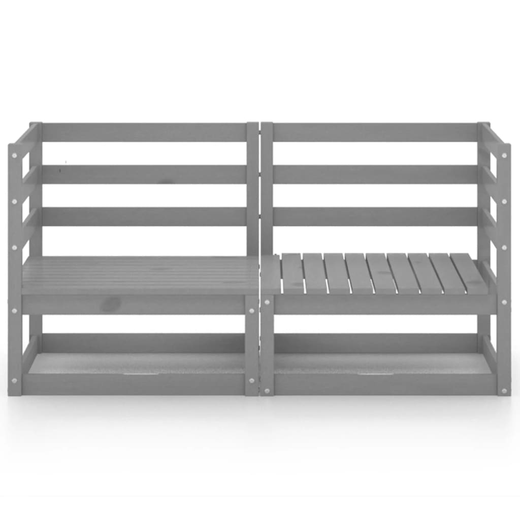 Tuinbank 2-Zits Massief Grenenhout Nee Grijs