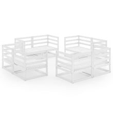 8-Delige Loungeset Massief Grenenhout Nee Wit