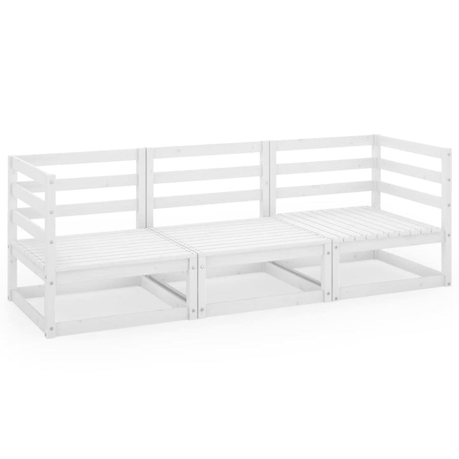 Tuinbank 3-Zits Massief Grenenhout Nee Wit