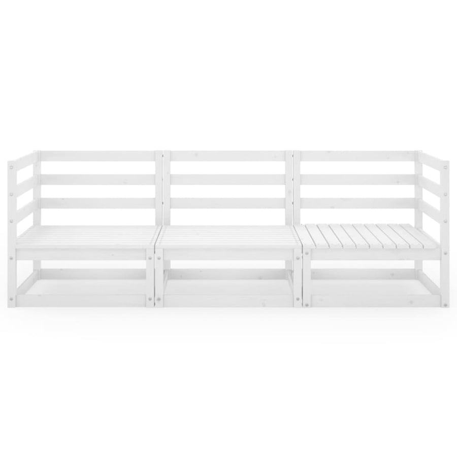 Tuinbank 3-Zits Massief Grenenhout Nee Wit