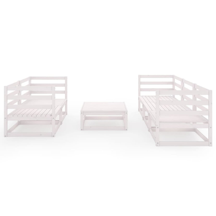 6-Delige Loungeset Massief Grenenhout Nee Wit