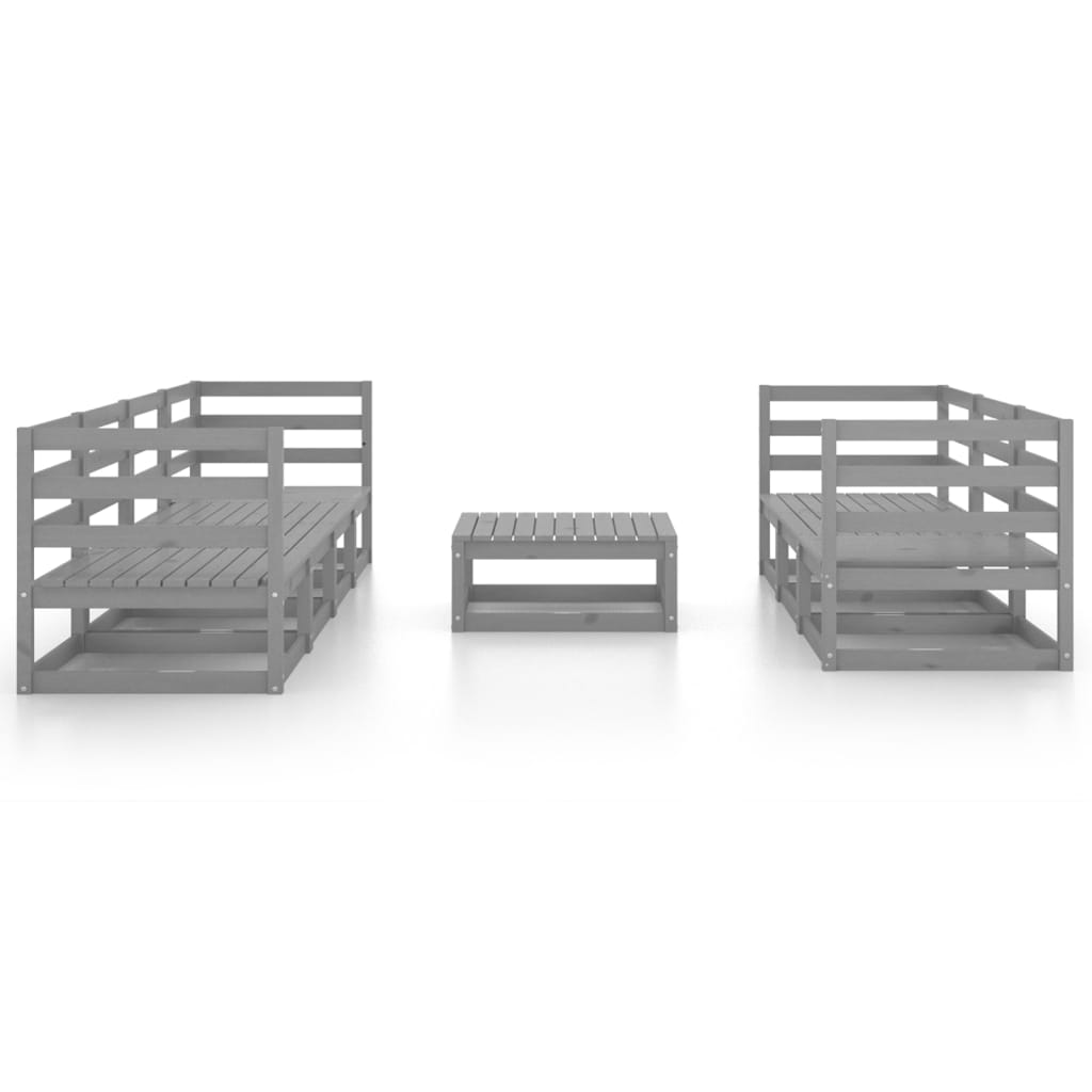 8-Delige Loungeset Massief Grenenhout Nee