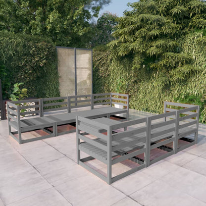 8-Delige Loungeset Massief Grenenhout Nee