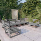 6-piece Lounge Set Solid Pine Grey