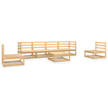 7-delige Loungeset massief grenenhout