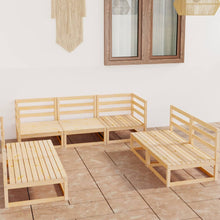 7-delige Loungeset massief grenenhout