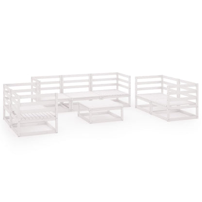 8-Delige Loungeset Massief Grenenhout Nee Wit