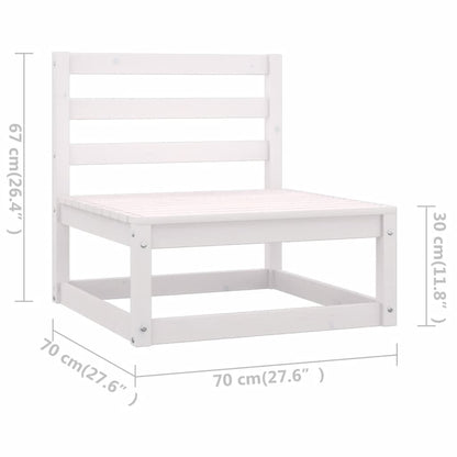 8-Delige Loungeset Massief Grenenhout Nee Wit