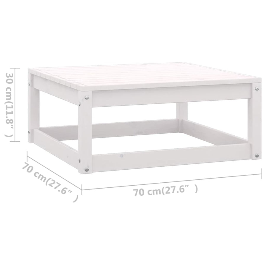8-Delige Loungeset Massief Grenenhout Nee Wit