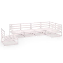 6-delige Loungeset massief grenenhout wit