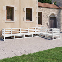 7-delige Loungeset massief grenenhout wit