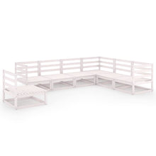 7-delige Loungeset massief grenenhout wit