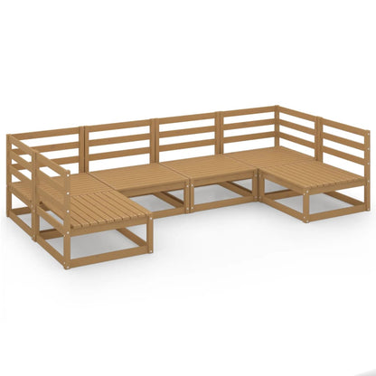 6-delige Loungeset massief grenenhout