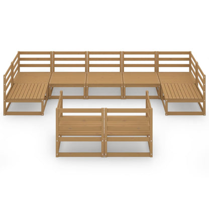 9-delige Loungeset massief grenenhout