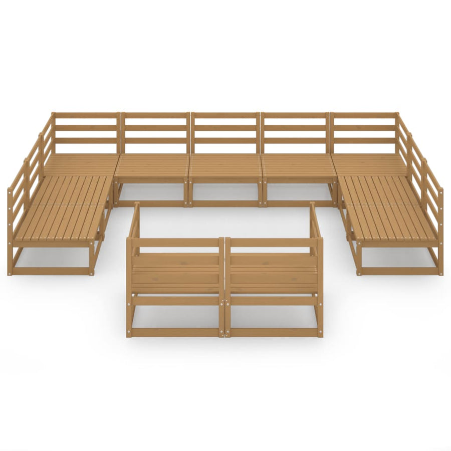 11-delige Loungeset massief grenenhout