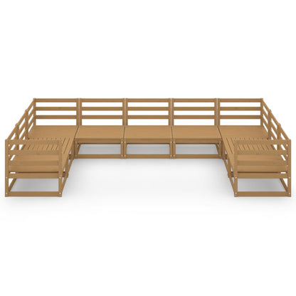 9-delige Loungeset massief grenenhout