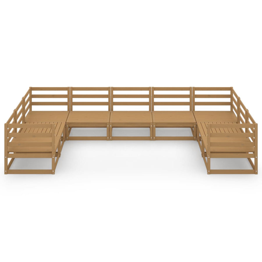 9-delige Loungeset massief grenenhout