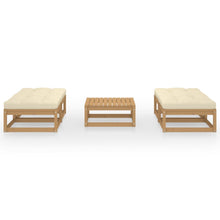 5-Delige Loungeset Met Kussens Massief Grenenhout Honingbruin