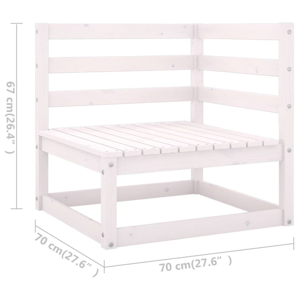 3-Delige Loungeset Met Kussens Massief Grenenhout Ja Wit