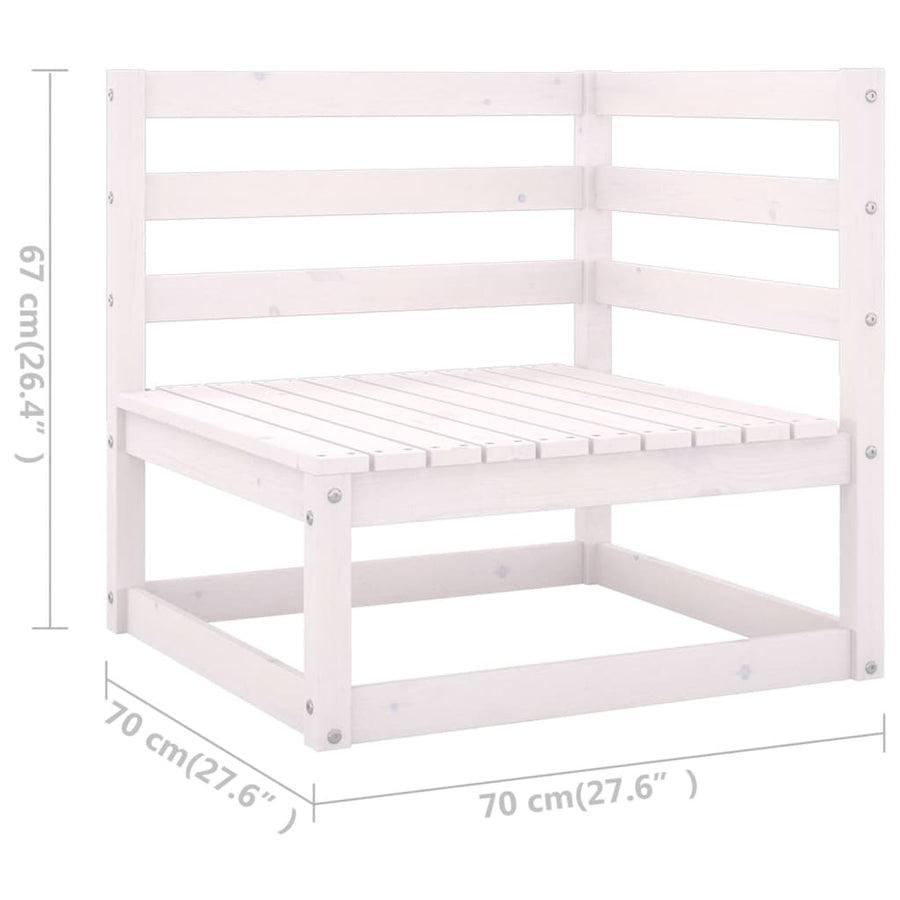 3-Delige Loungeset Met Kussens Massief Grenenhout Ja Wit