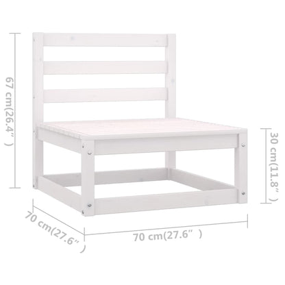 3-Delige Loungeset Met Kussens Massief Grenenhout Ja Wit