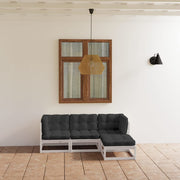 Loungeset 4-delig massief grenenhout
