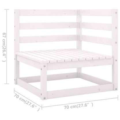 4-Delige Loungeset Met Kussens Massief Grenenhout Ja Wit