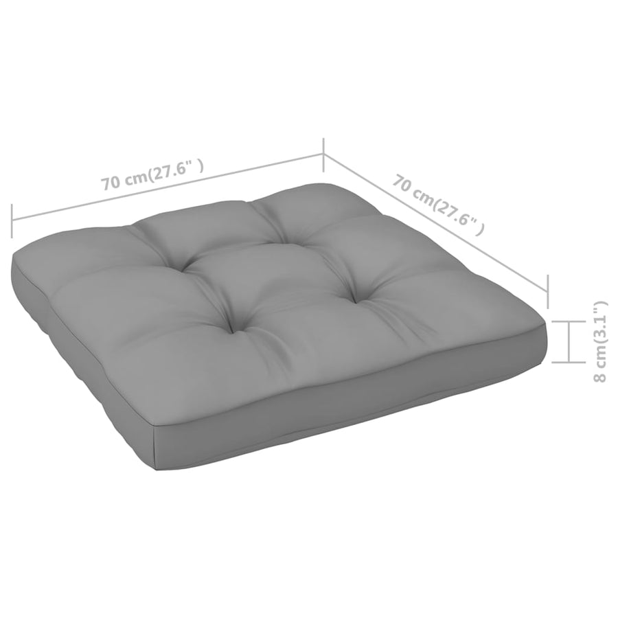 7-Delige Loungeset Met Kussens Massief Grenenhout Ja Naturel